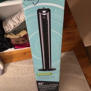 Black Oscillating Tower Fan